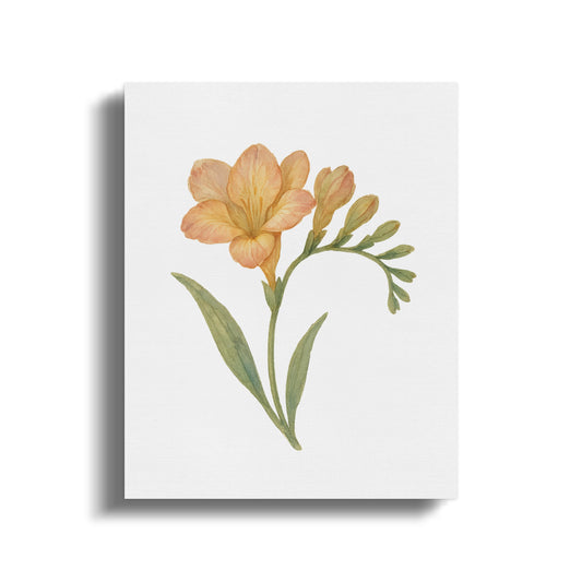 Orange Floral Art Print on Canvas Wall Decor product