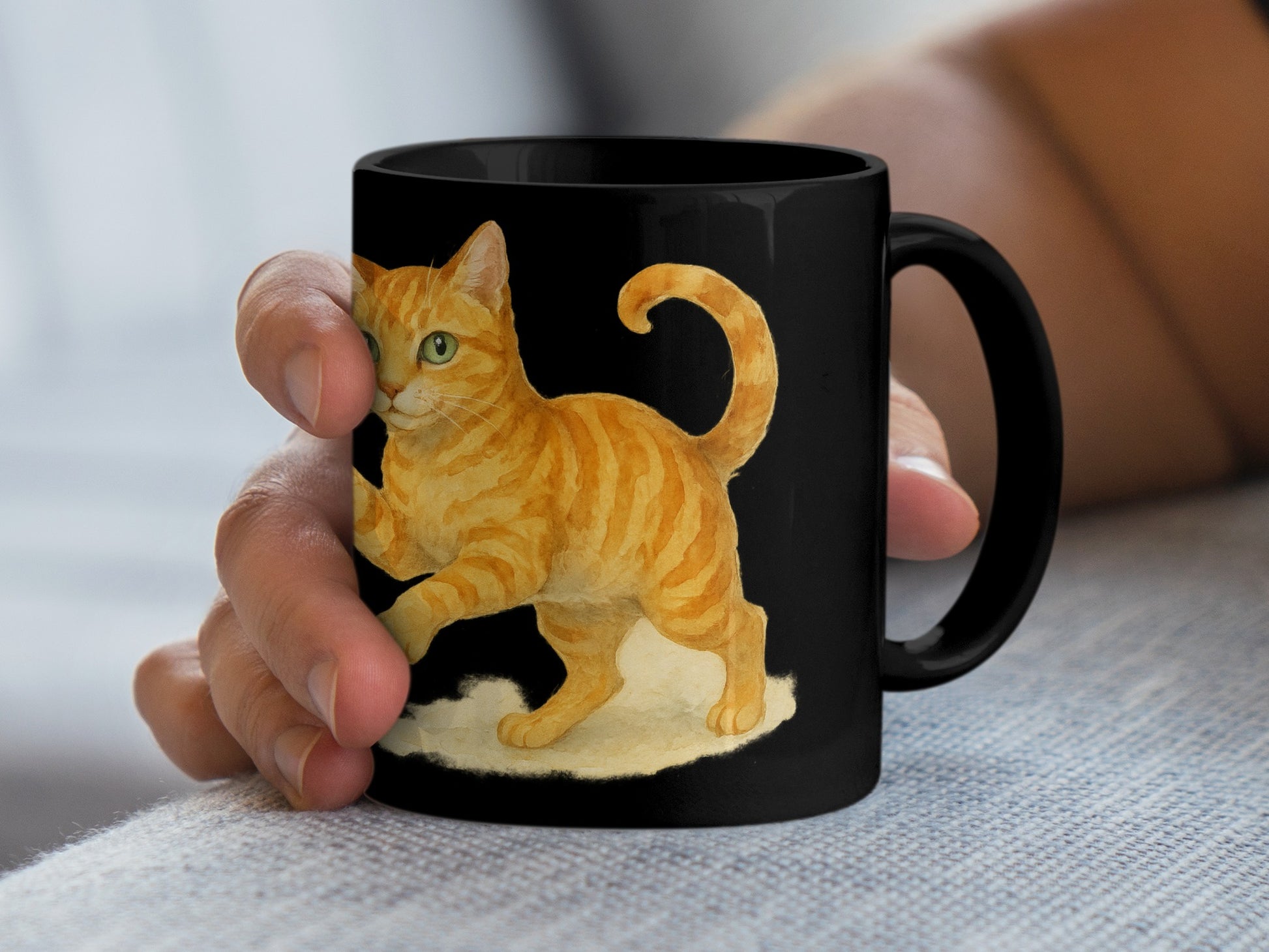 Orange Tabby Cat Artwork Coffee Mug perfect product type