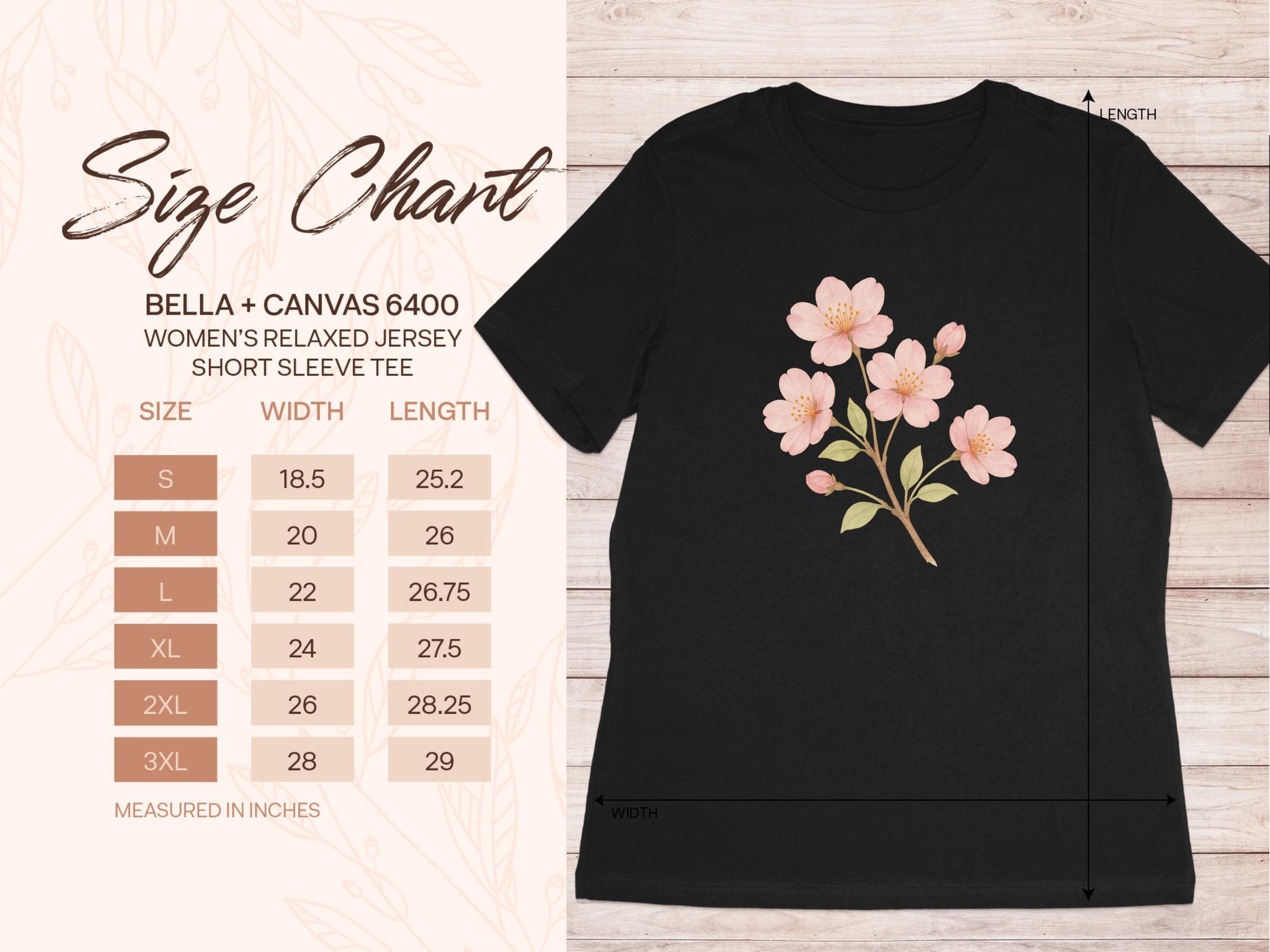Cherry Blossom Print Women's Short Sleeve Tee product type