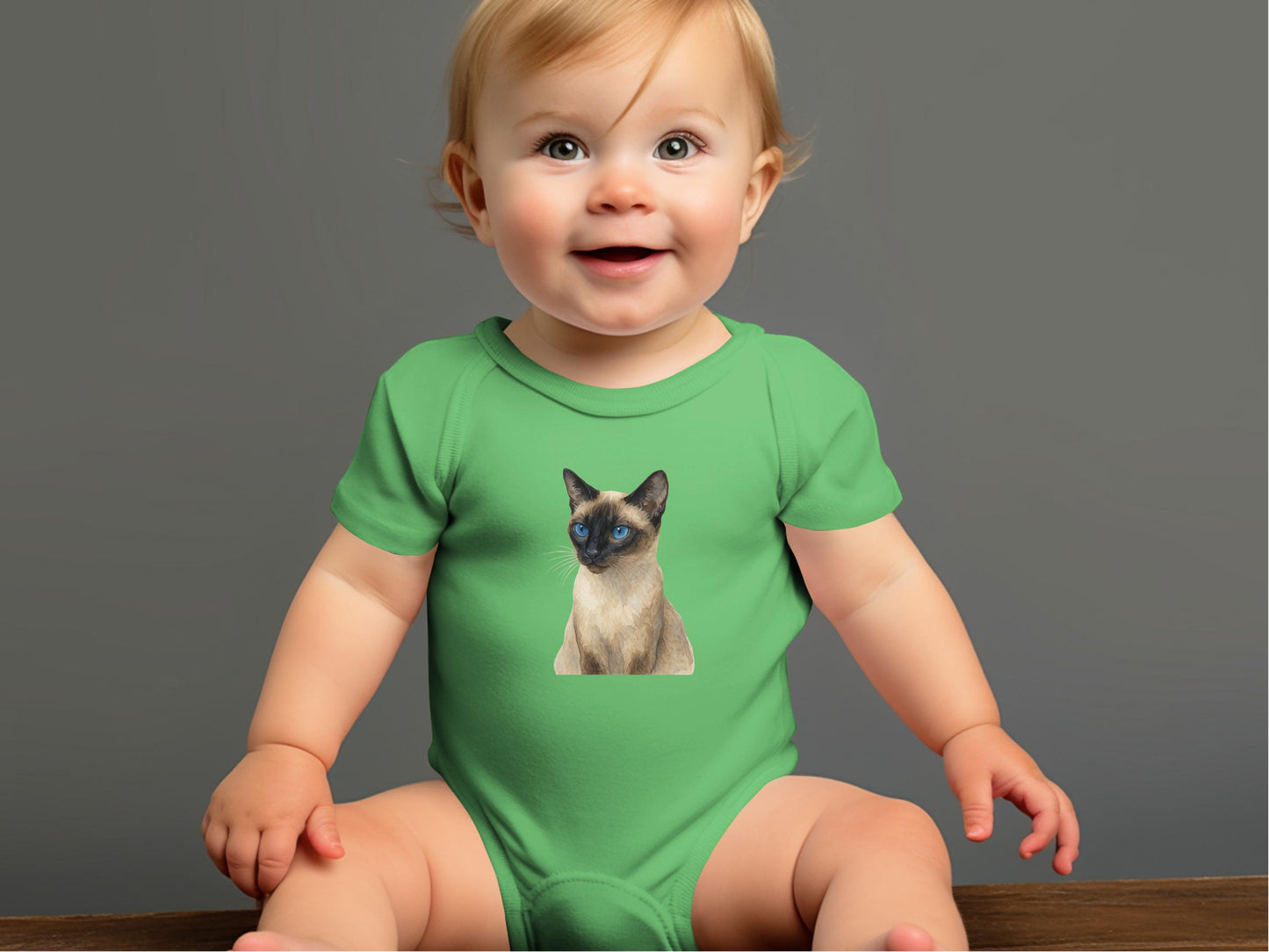 Adorable Baby Onesie with Cute Cat Design product type