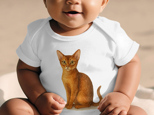 Cute Orange Cat Illustration Baby Onesie product
