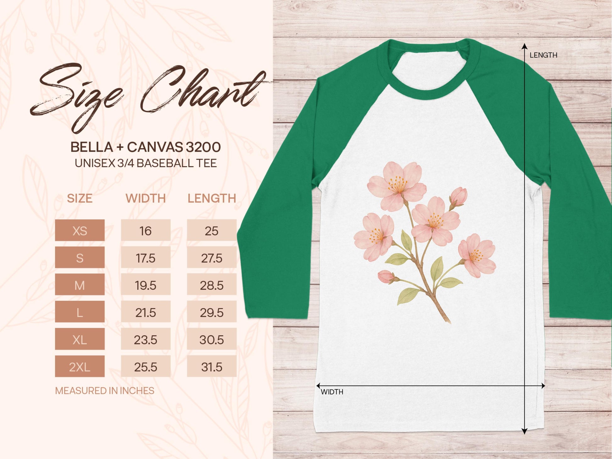 Floral Graphic Baseball Tee Design Unisex Product