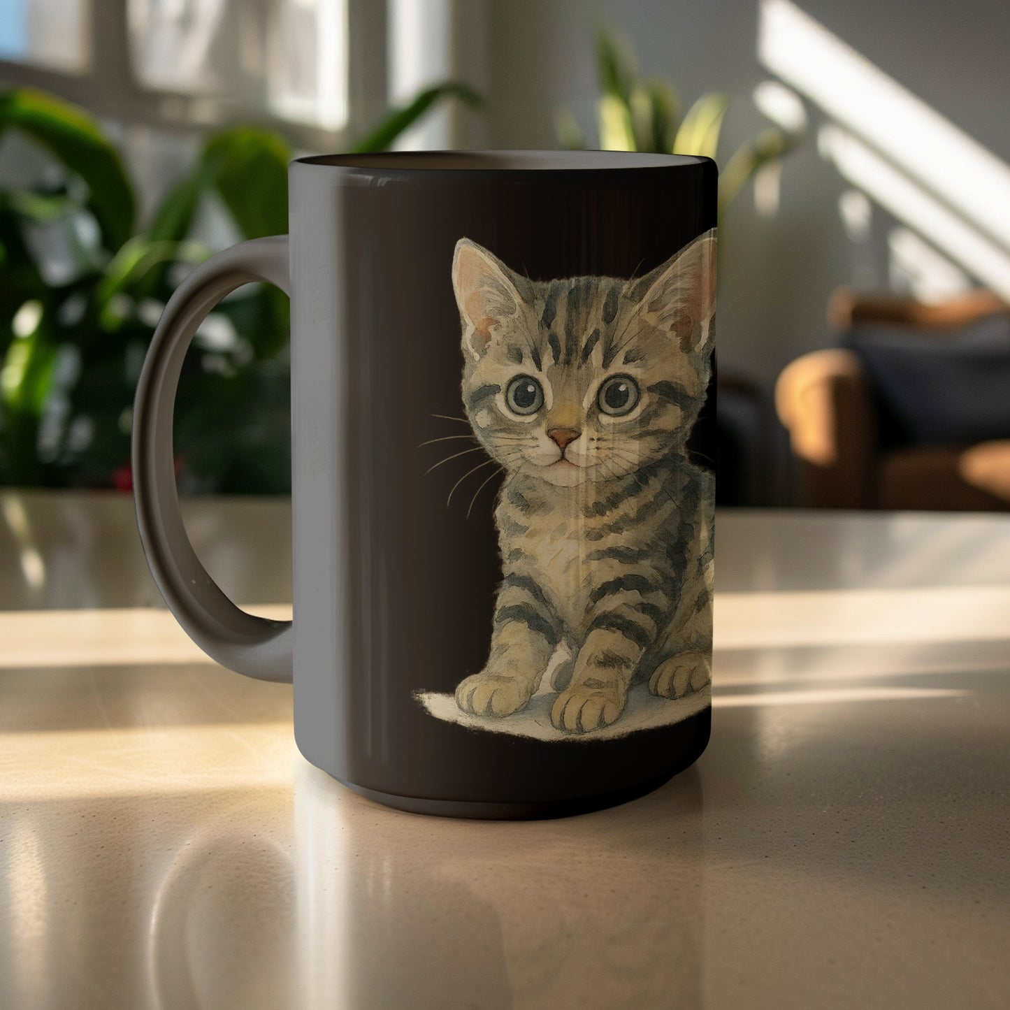 Adorable Tabby Kitten Design Coffee Mug product type