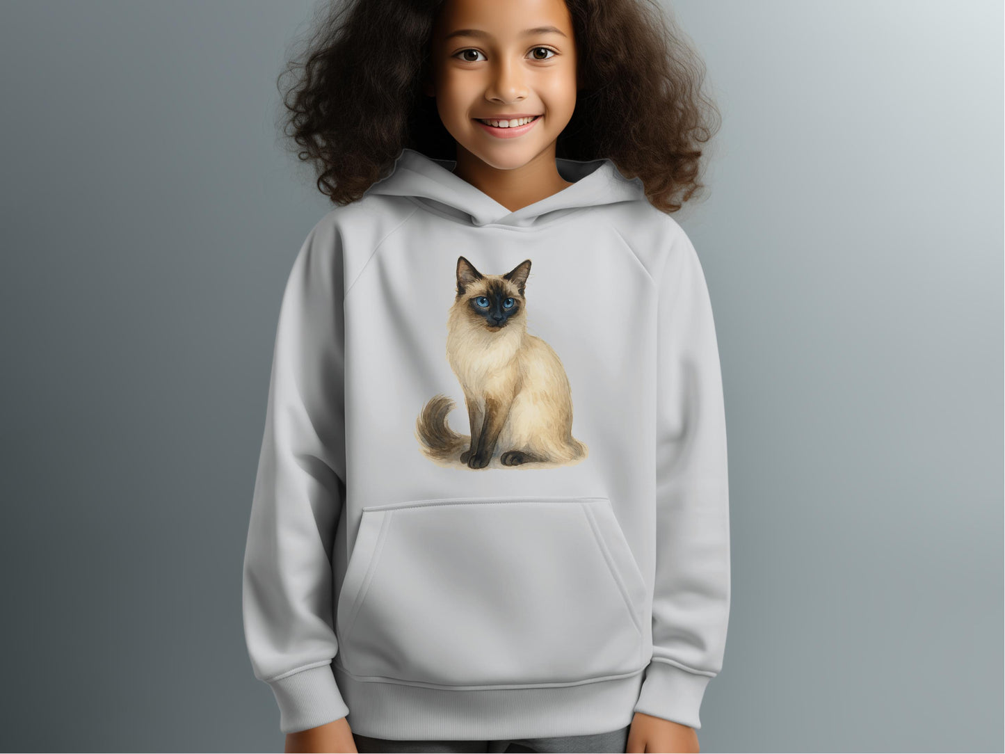 Siamese Cat Hoodie for Animal Lovers Cozy Apparel Product