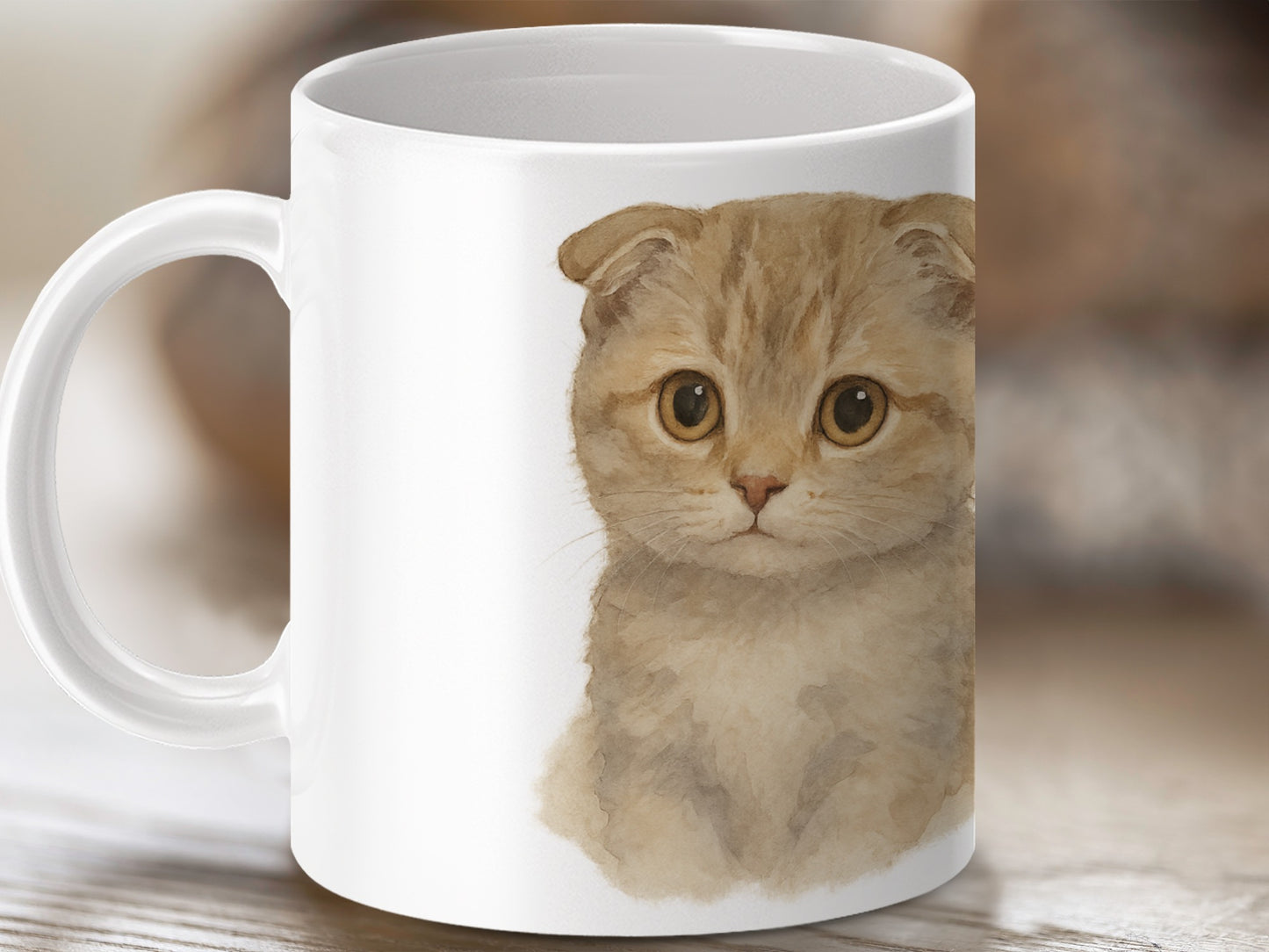 Adorable Cat Design on White Mug Perfect Gift product