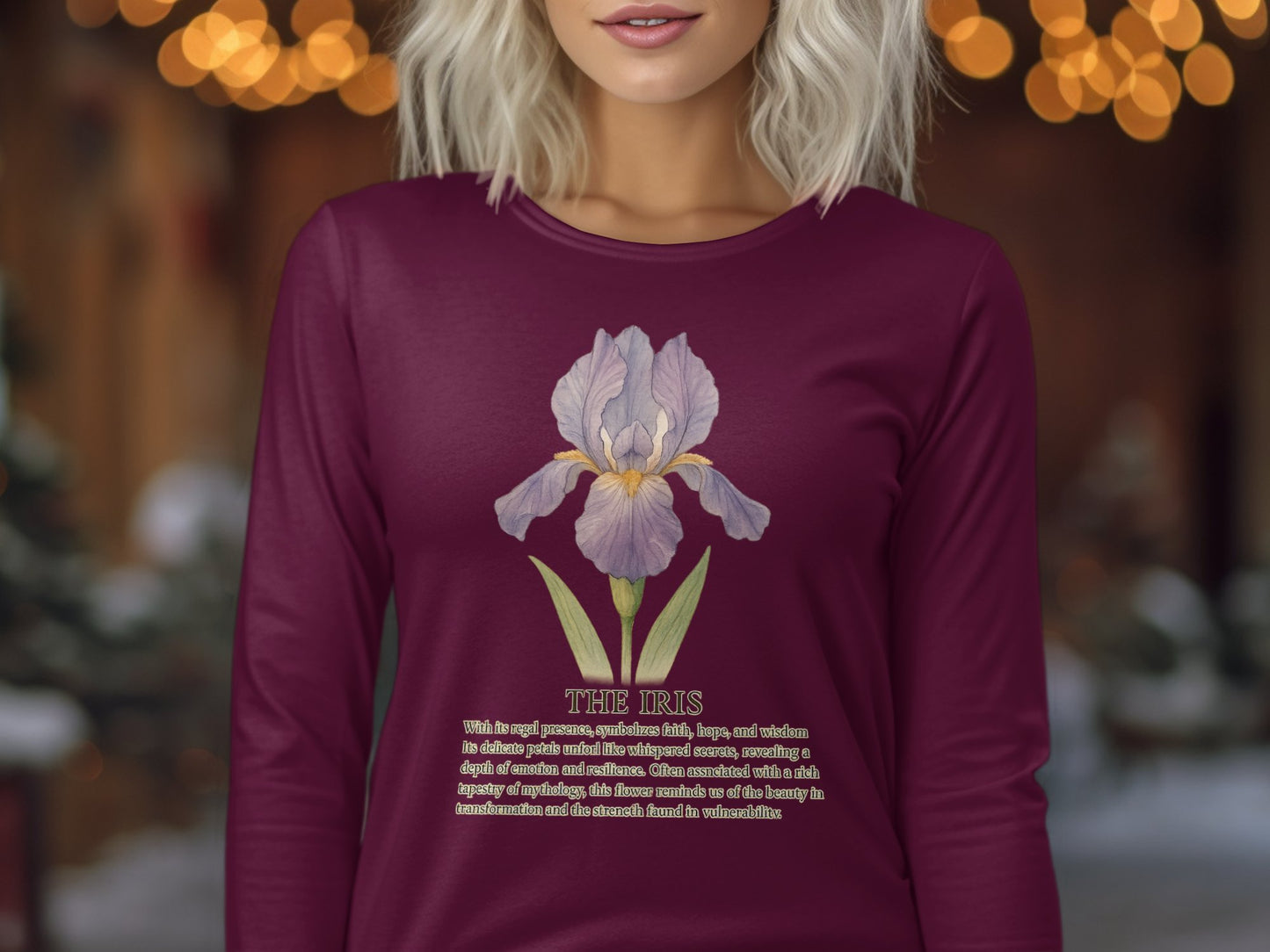 Floral Long Sleeve Artistic Graphic Top product