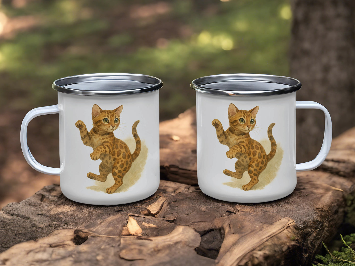 Playful Bengal Kitten Design Campfire Coffee Mug product