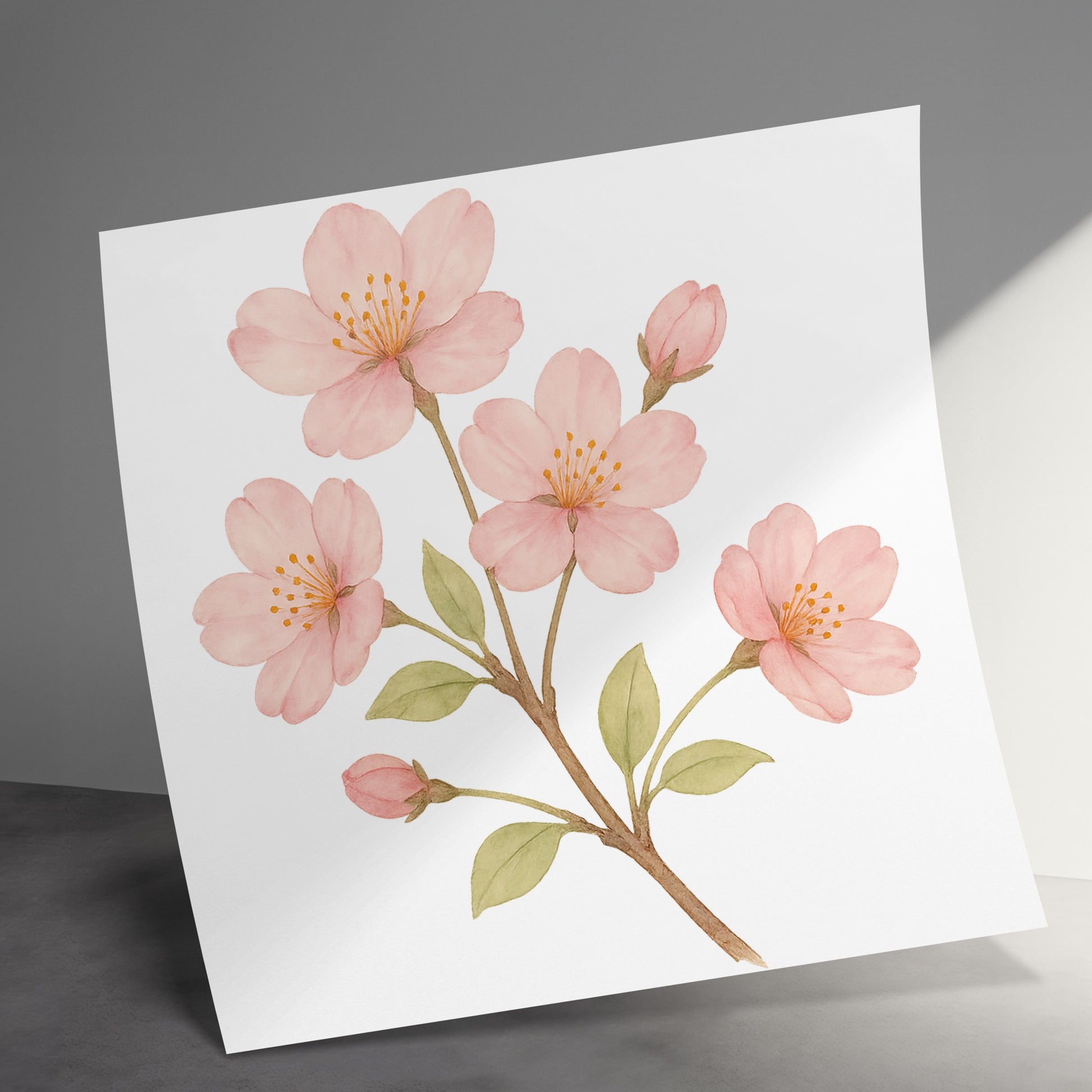 Elegant Cherry Blossom Floral Art Print product