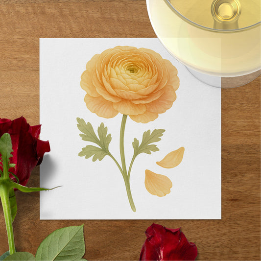 Beautiful Yellow Flower Art Print Greeting Card Product