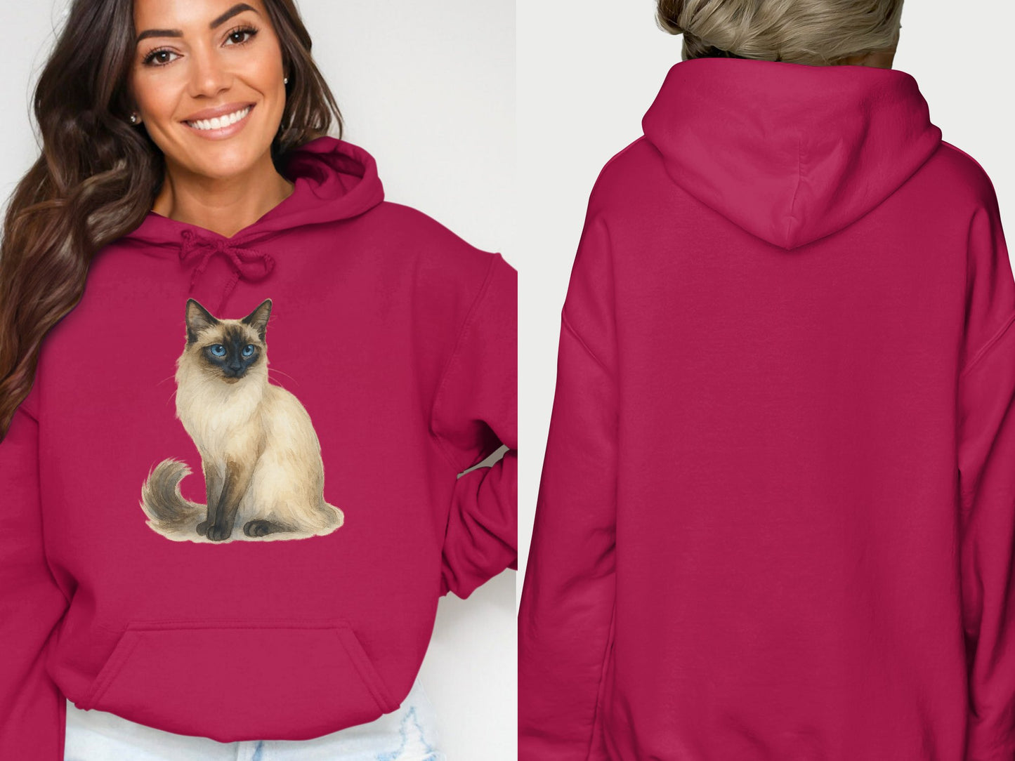 Adorable Siamese Cat Graphic Design Hoodie product type