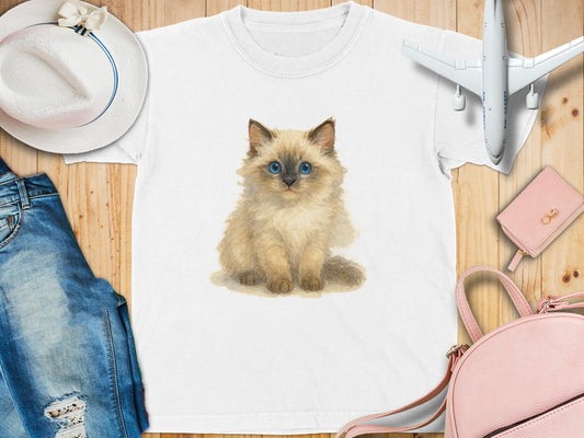 Adorable Fluffy Kitten T-Shirt Perfect Casual Product