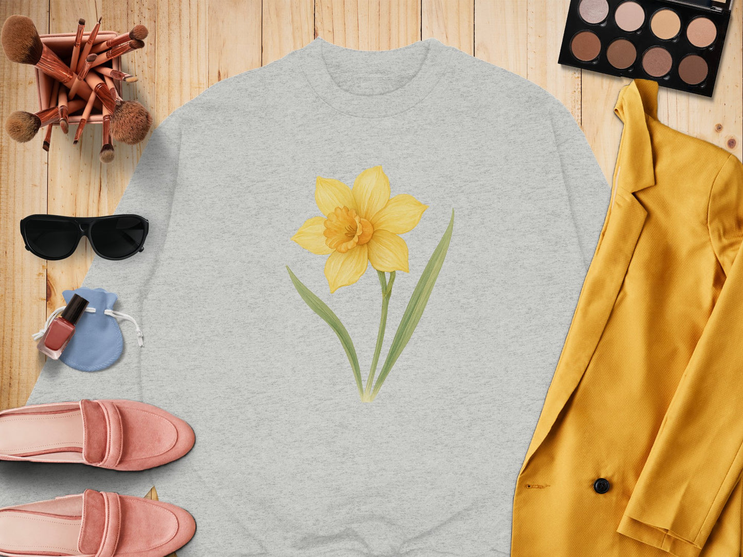 Beautiful Daffodil Design Casual Wear Fashion Product