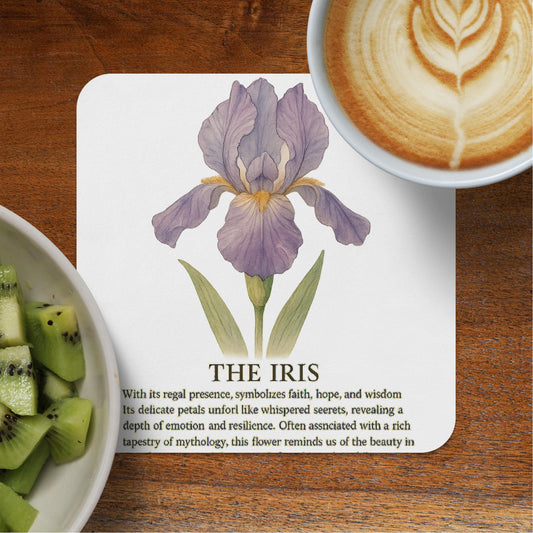 Inspirational Iris Print Coaster Beautiful Artwork product