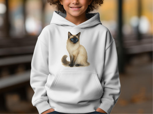 Adorable Cat Print Hoodie for Kids Stylish Comfort product