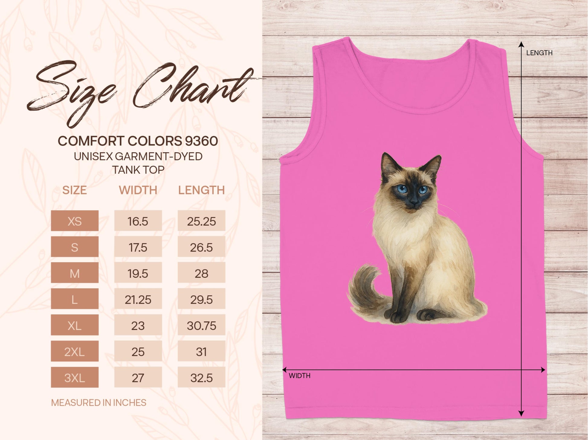 Siamese Cat Pink Tank Top Design Tank Top product