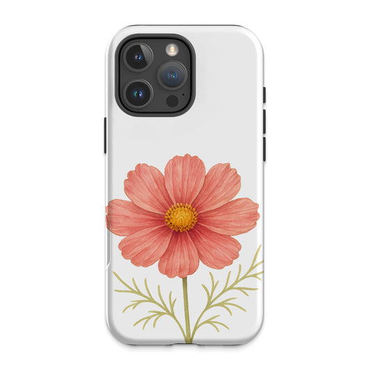 Pink Flower Print Design Durable Phone Case product type