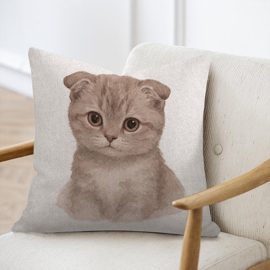 Adorable Kitten Print Cushion Cover for Home Decor product