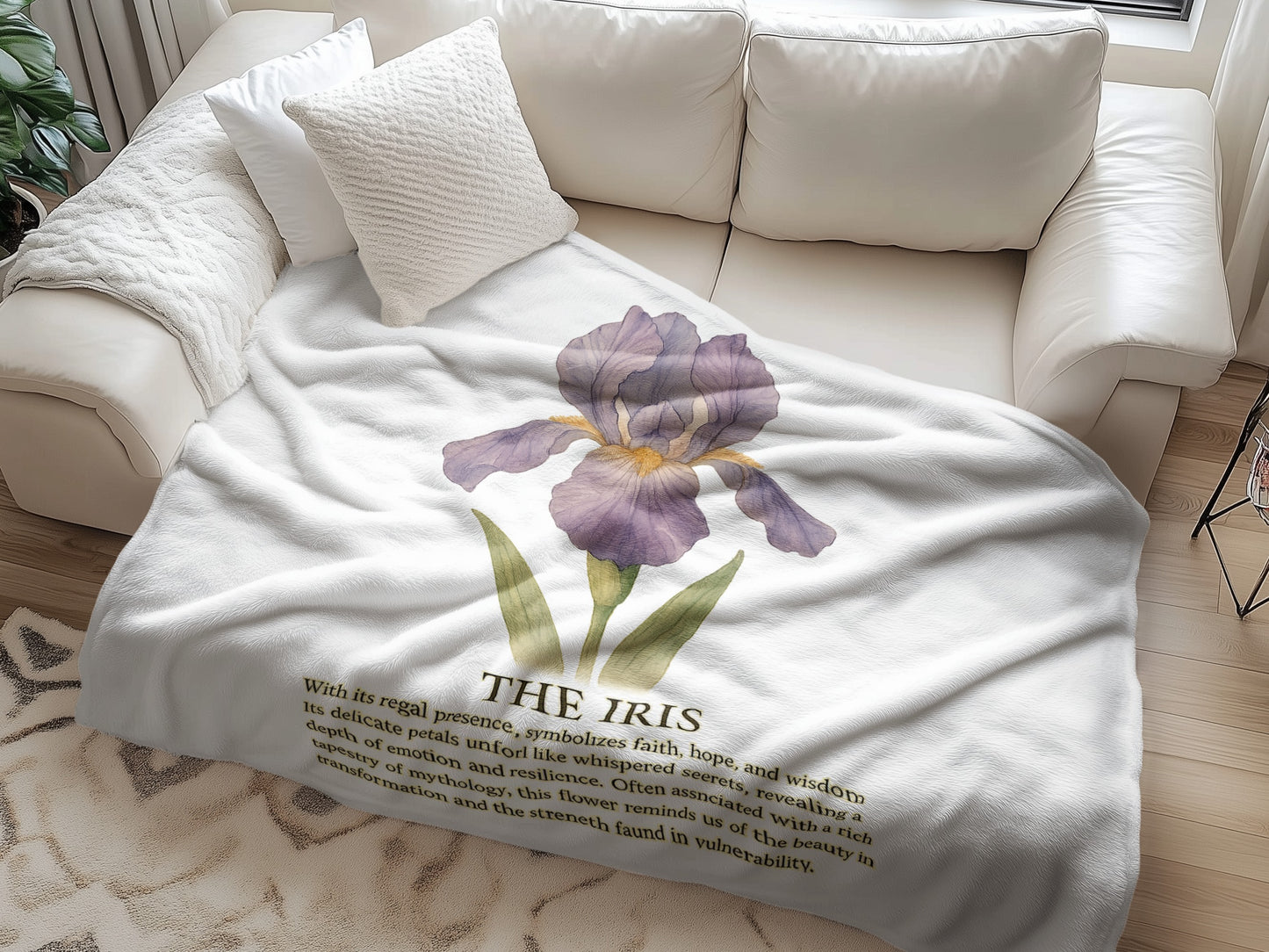 Iris Imagery Blanket Cozy Versatile Home Decor product type