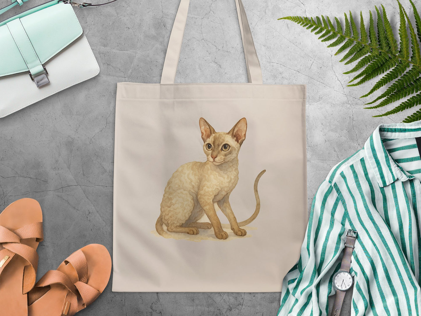 Cute Cat Illustration Tote Bag for Cat Lovers product type