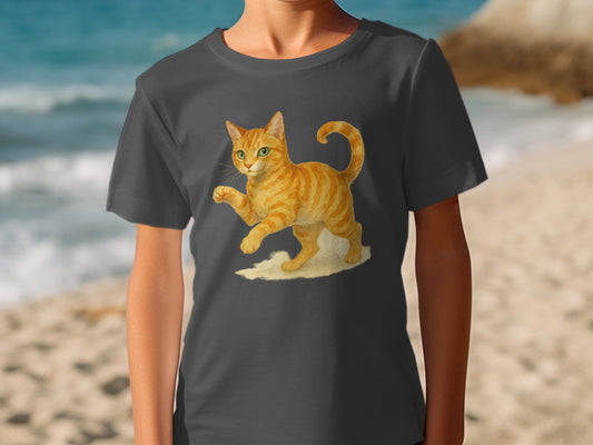 Cute Orange Cat Graphic Design T Shirt Product