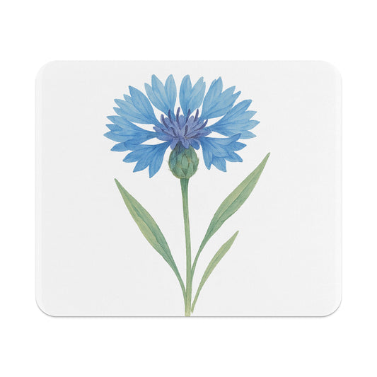 Beautiful Blue Flower With Green Stems Mouse Pad