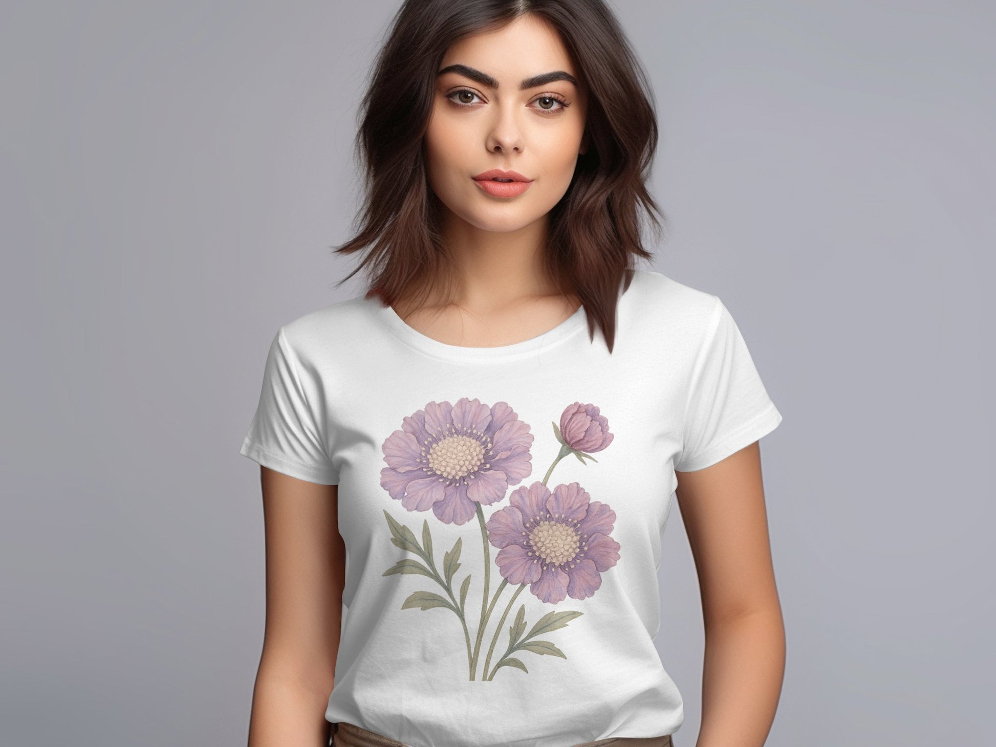 Elegant Floral Print Casual Women's T-Shirt product