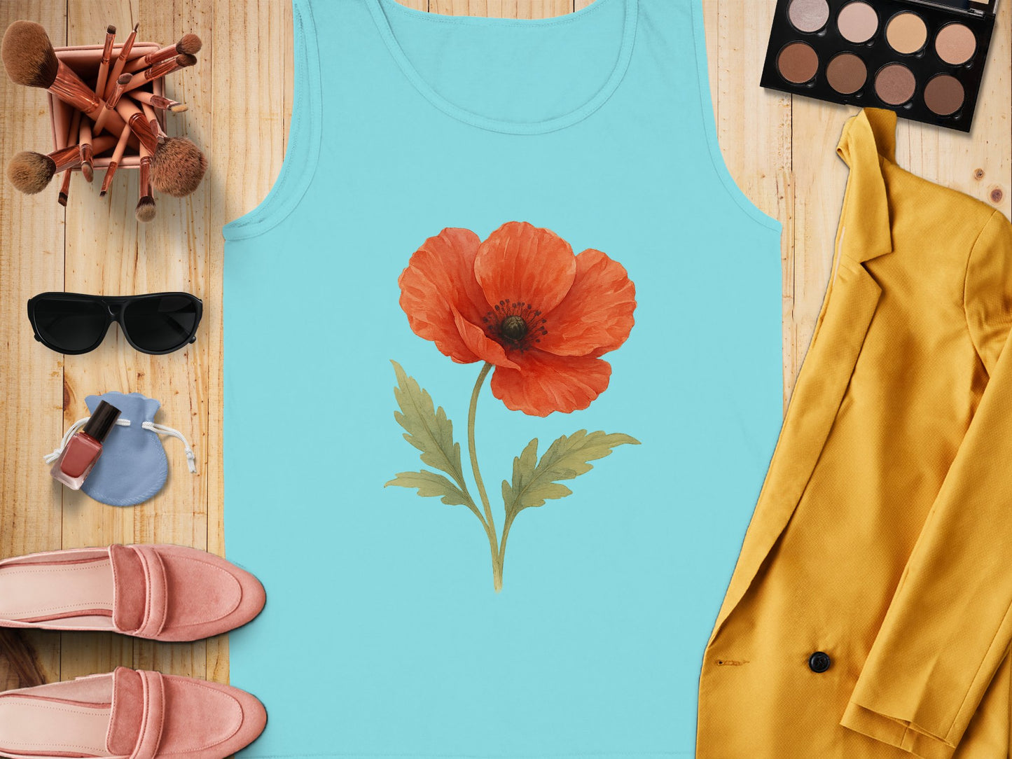 Vibrant Floral Design Sleeveless Summer Top product