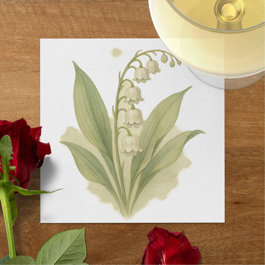 Elegant Botanical Print with White Flowers product type