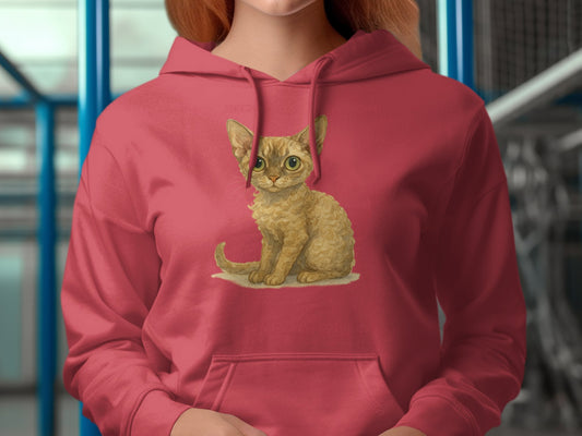 Cute Kitten Printed Hoodie for Cat Lovers product