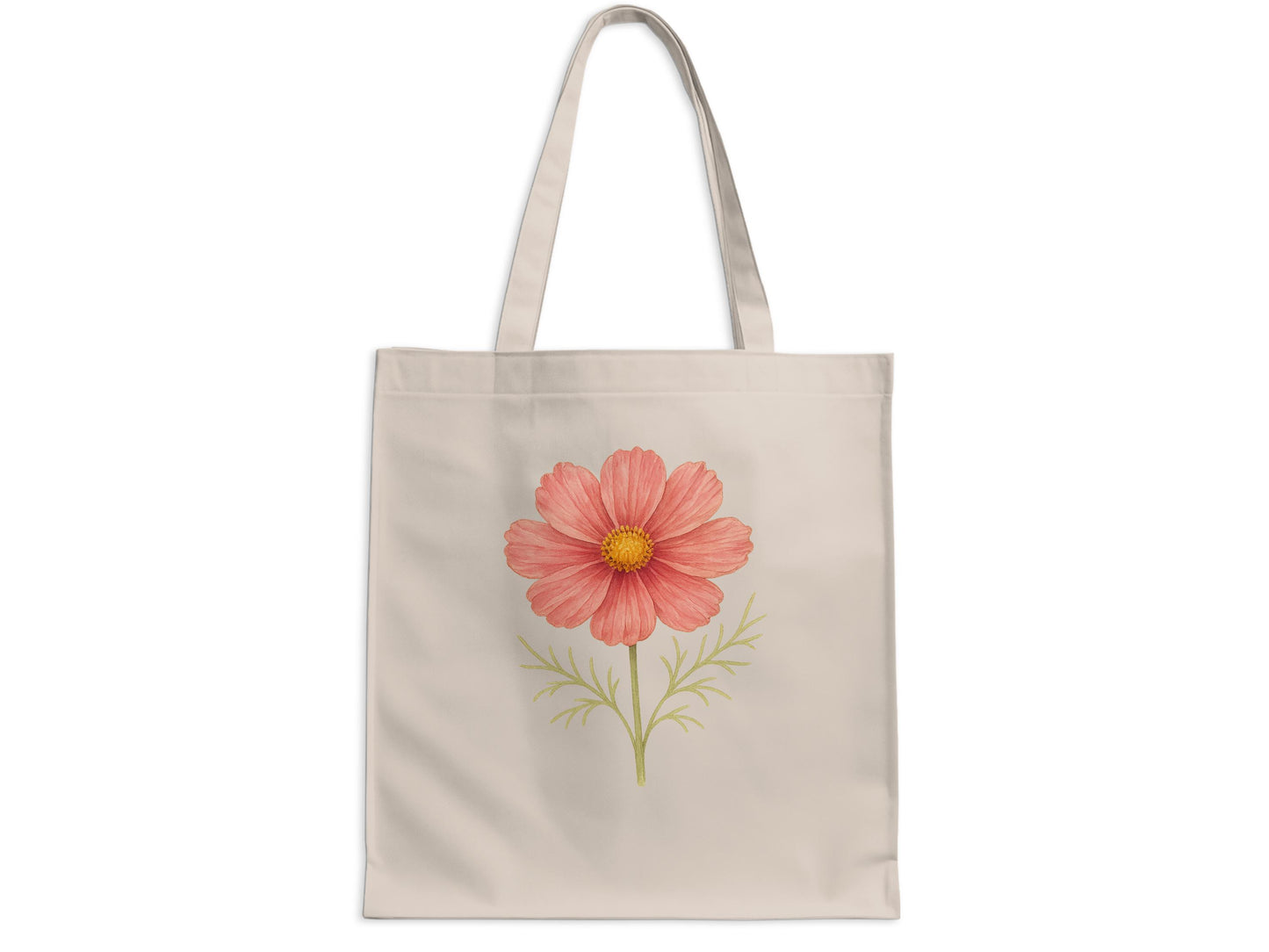 Elegant Floral Design on Canvas Tote Bag product type