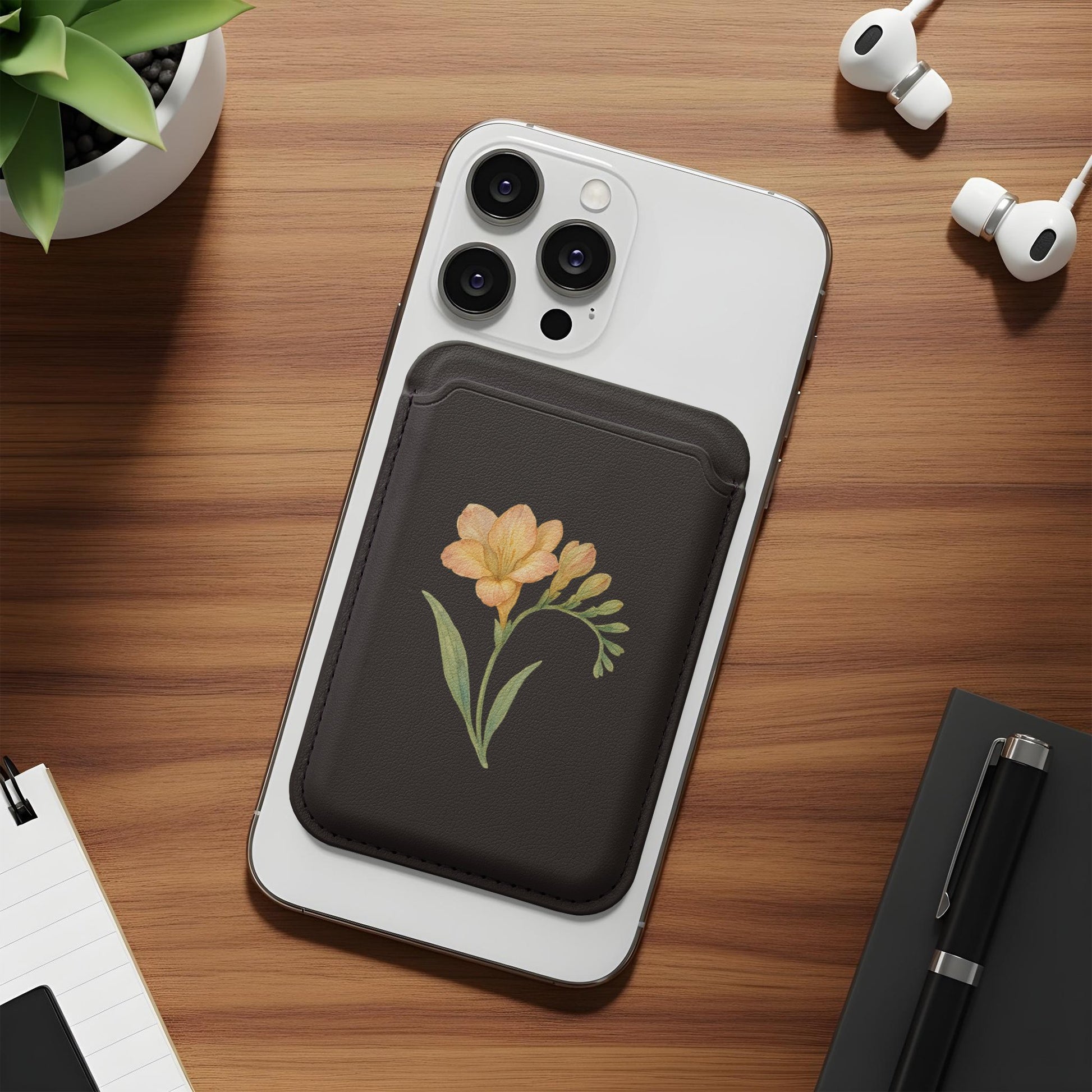 Floral Designed Phone Wallet Case product