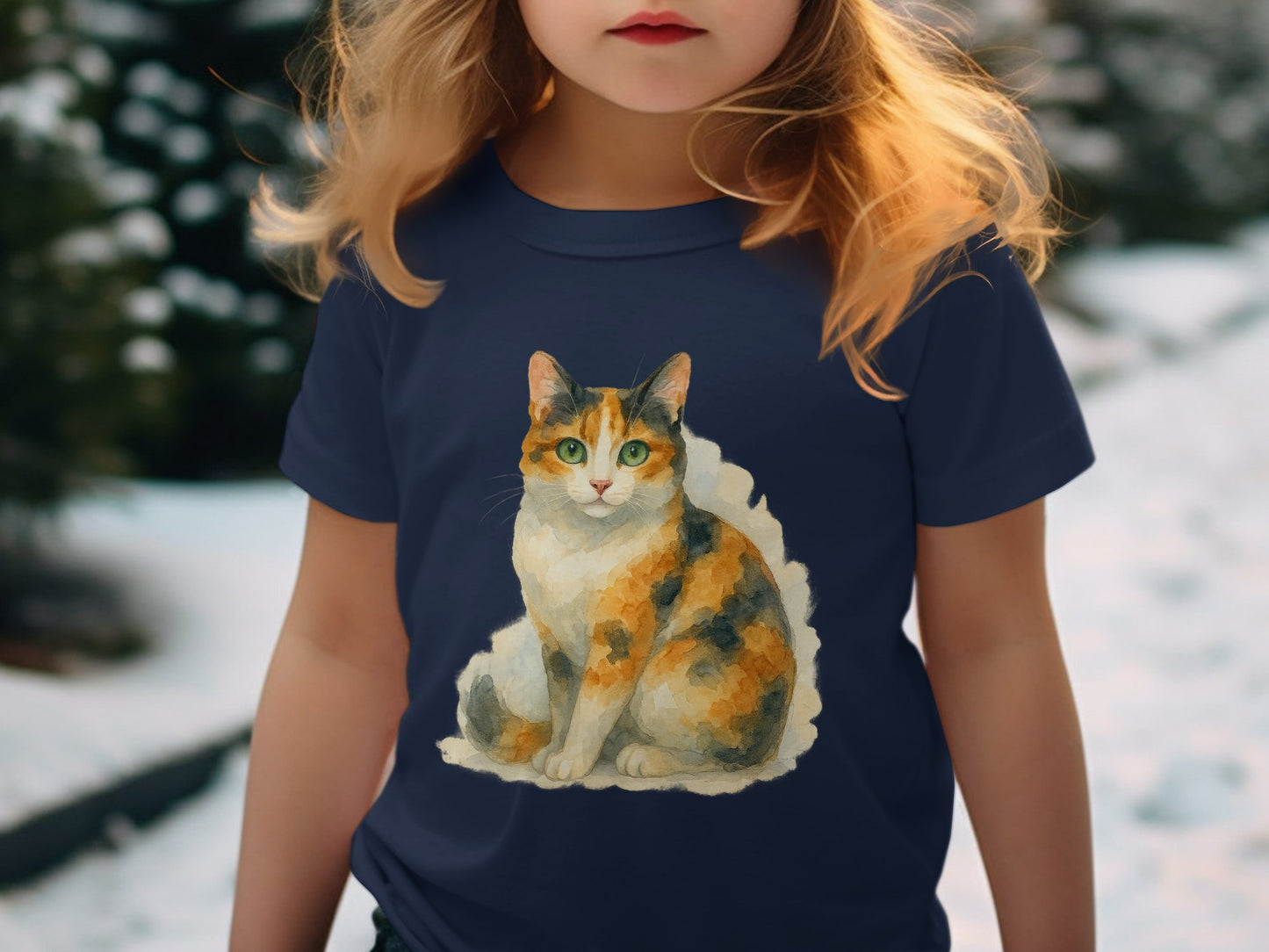 Calico Cat Portrait Beautiful Short Sleeve T-shirt product