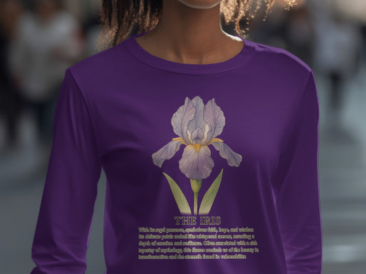 Purple Long Sleeve Shirt with Botanical Print product type