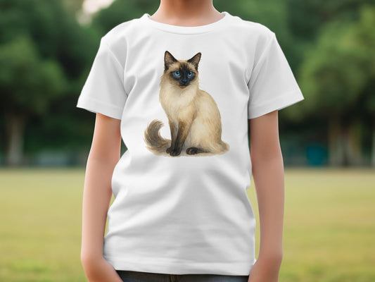 Beautiful Siamese Cat Printed Design T-Shirt product