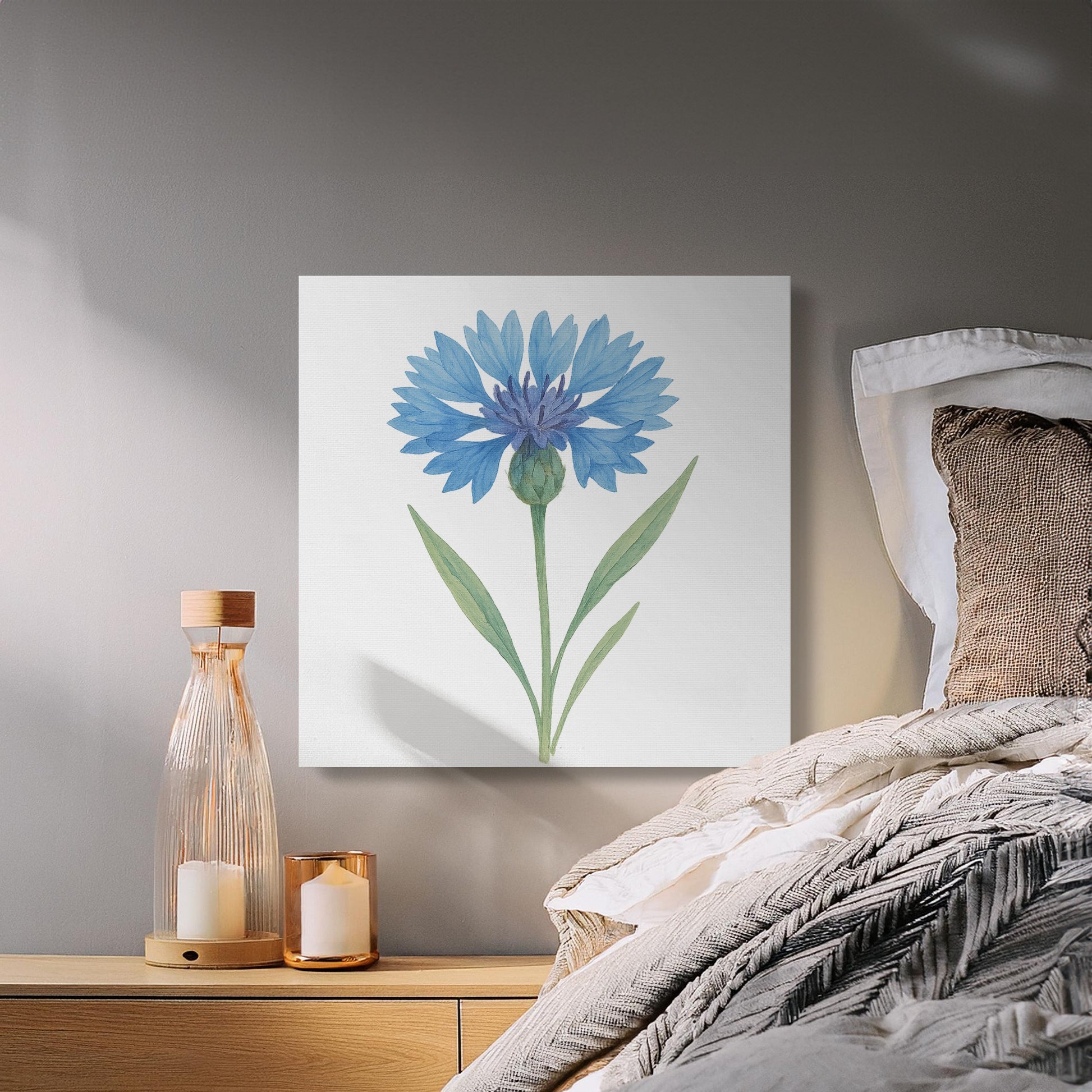 Botanical Blue Flower Wall Art Print product type