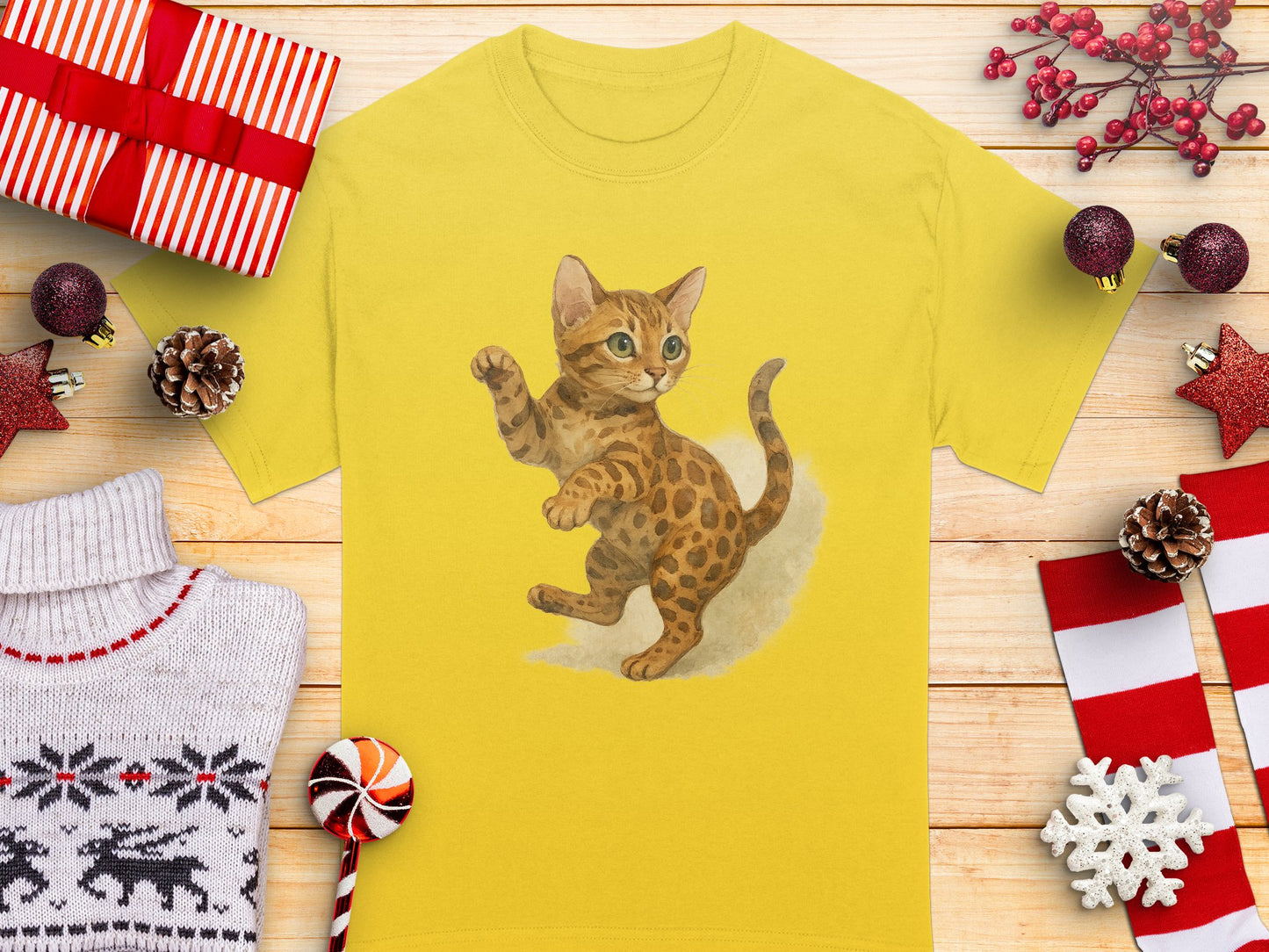 Cute Playful Kitten Graphic Design T-Shirt product type