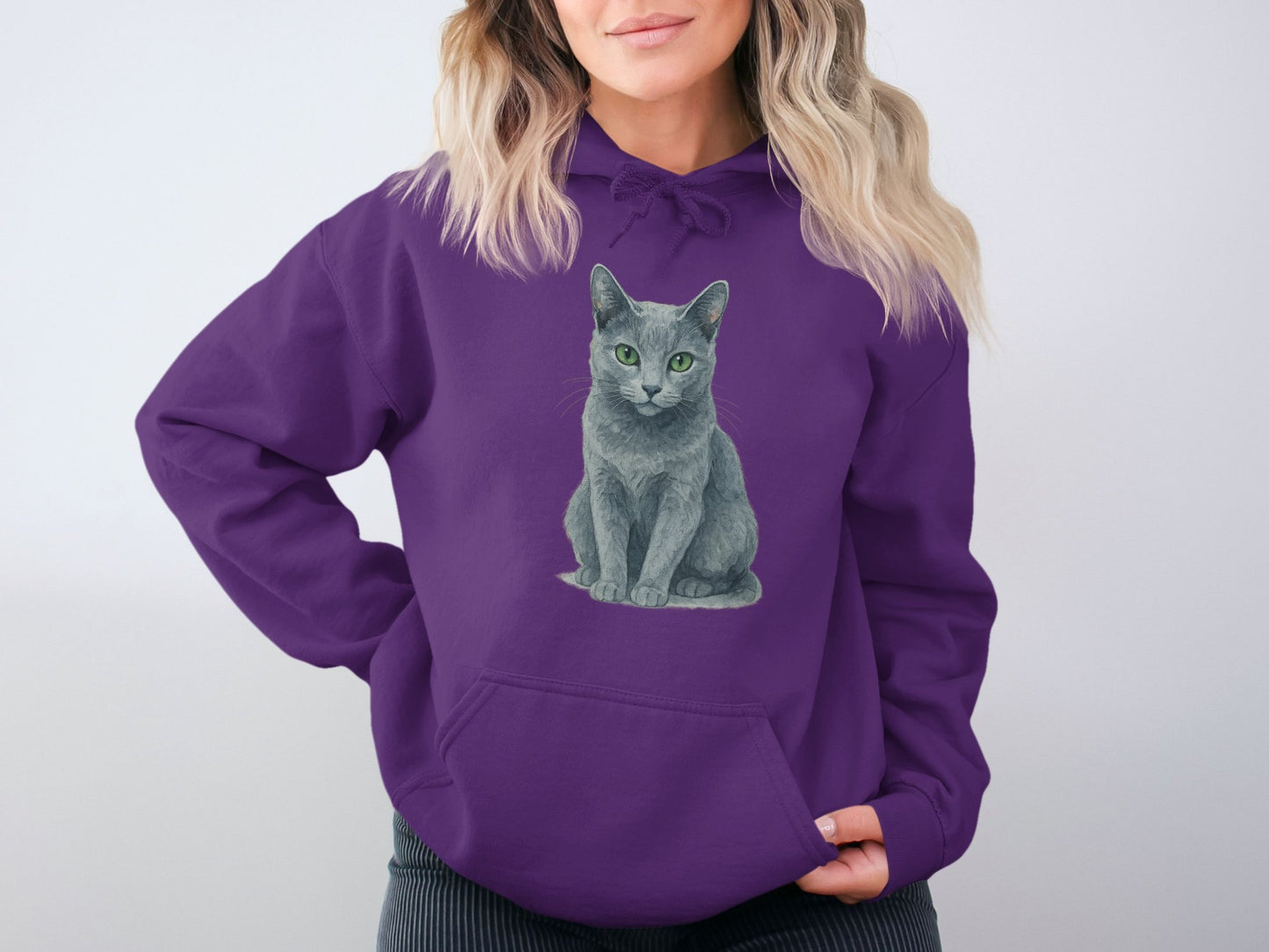 Charming Cat Printed Hoodie Casual Wear Product Type