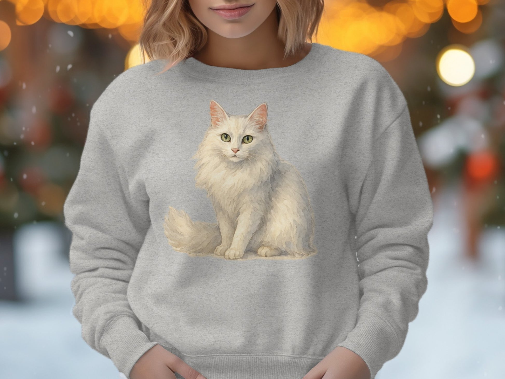 Cozy Sweatshirt with Adorable Fluffy Cat Design product type