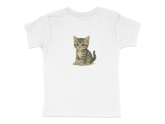 Cute Sitting Kitten Graphic T-Shirt for Kids product type