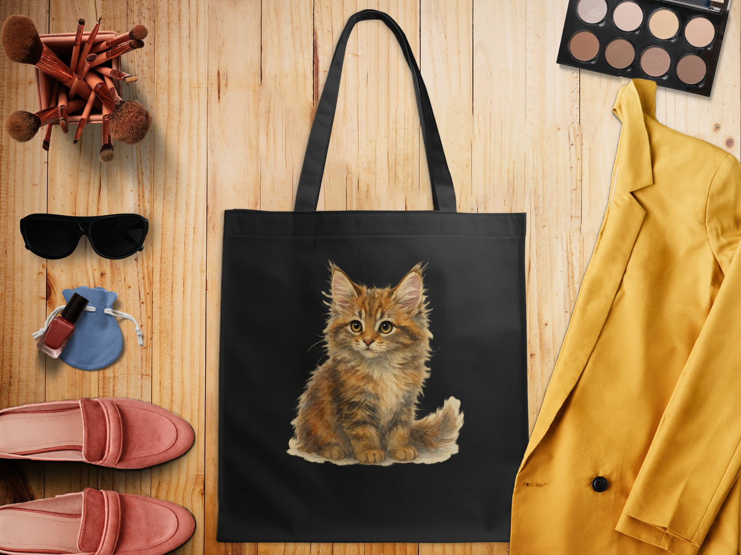 Cute Kitten Print Tote Bag for Every Cat Lover product type