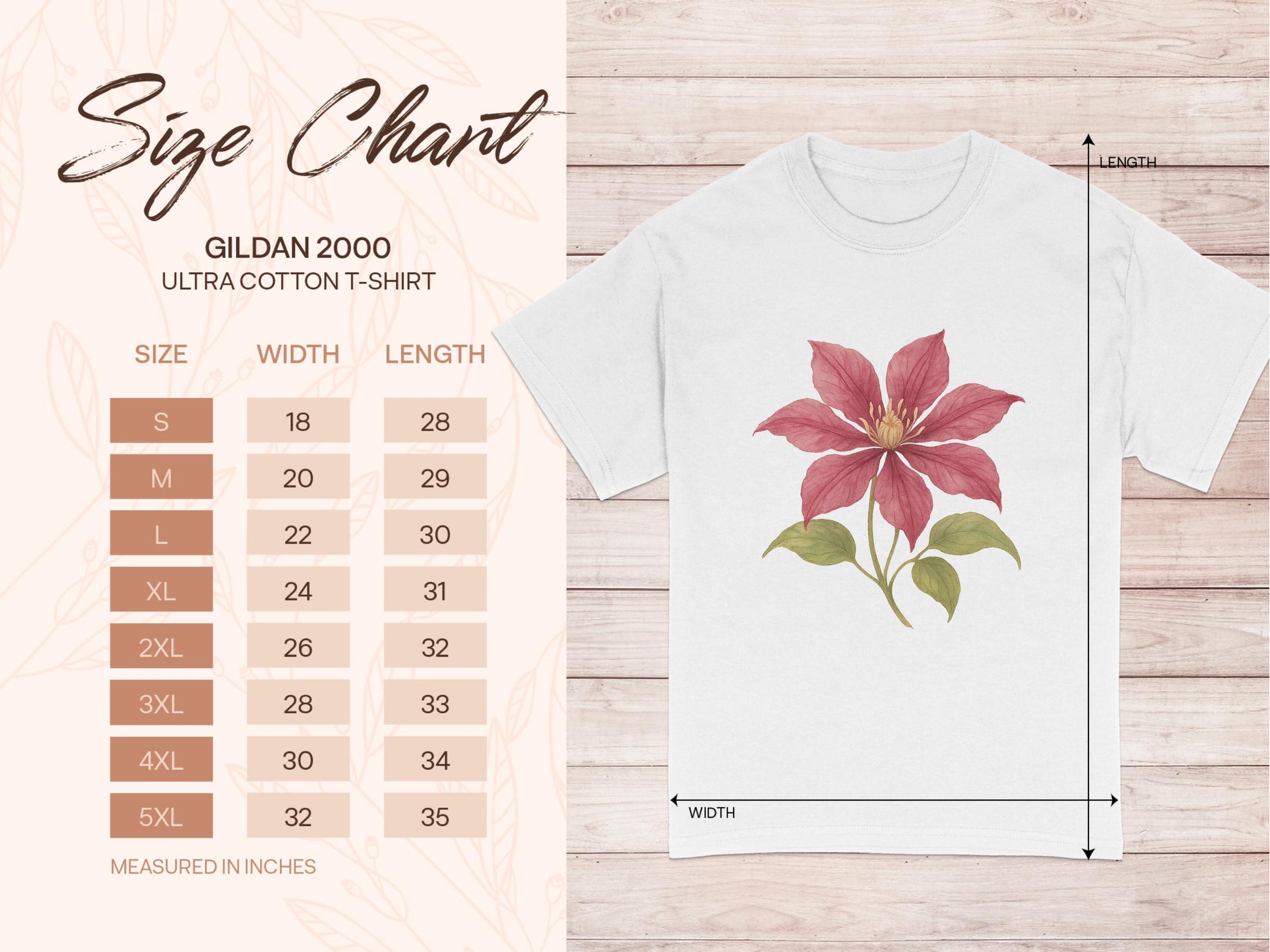 Floral Design White T-shirt Unisex Casual Wear Product Type