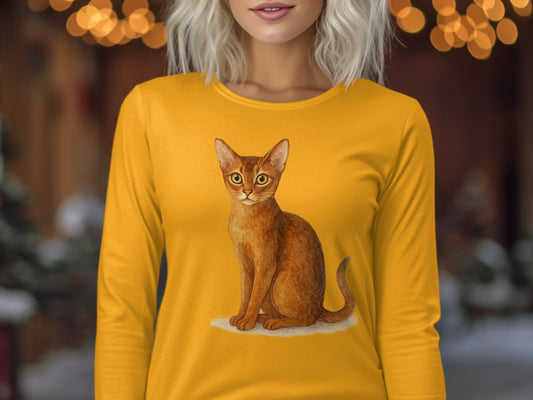 Stylish Long Sleeve Shirt Cat Design Graphic product