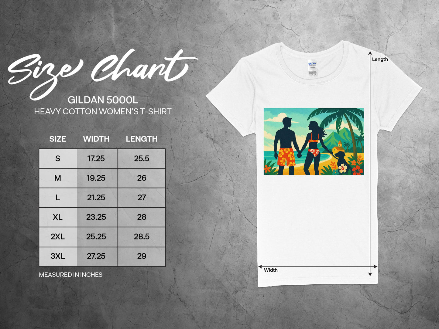 Tropical Beach Scene Women's T-Shirt product type