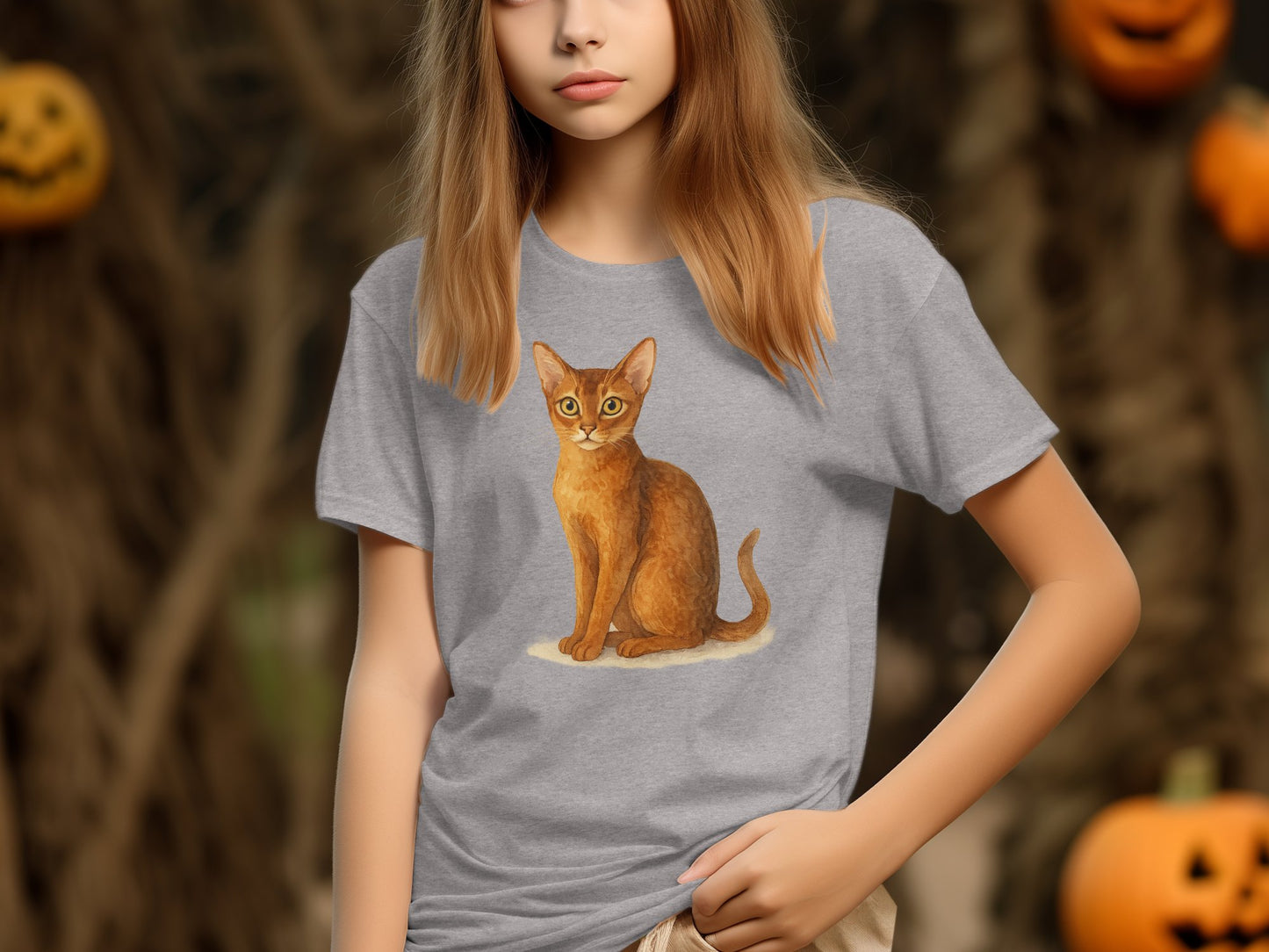 Halloween Cat Pumpkin Decor Surroundings T-Shirt product