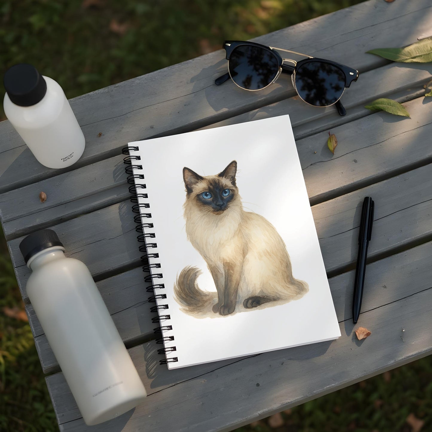 Siamese Cat Illustration Spiral Bound Notebook product