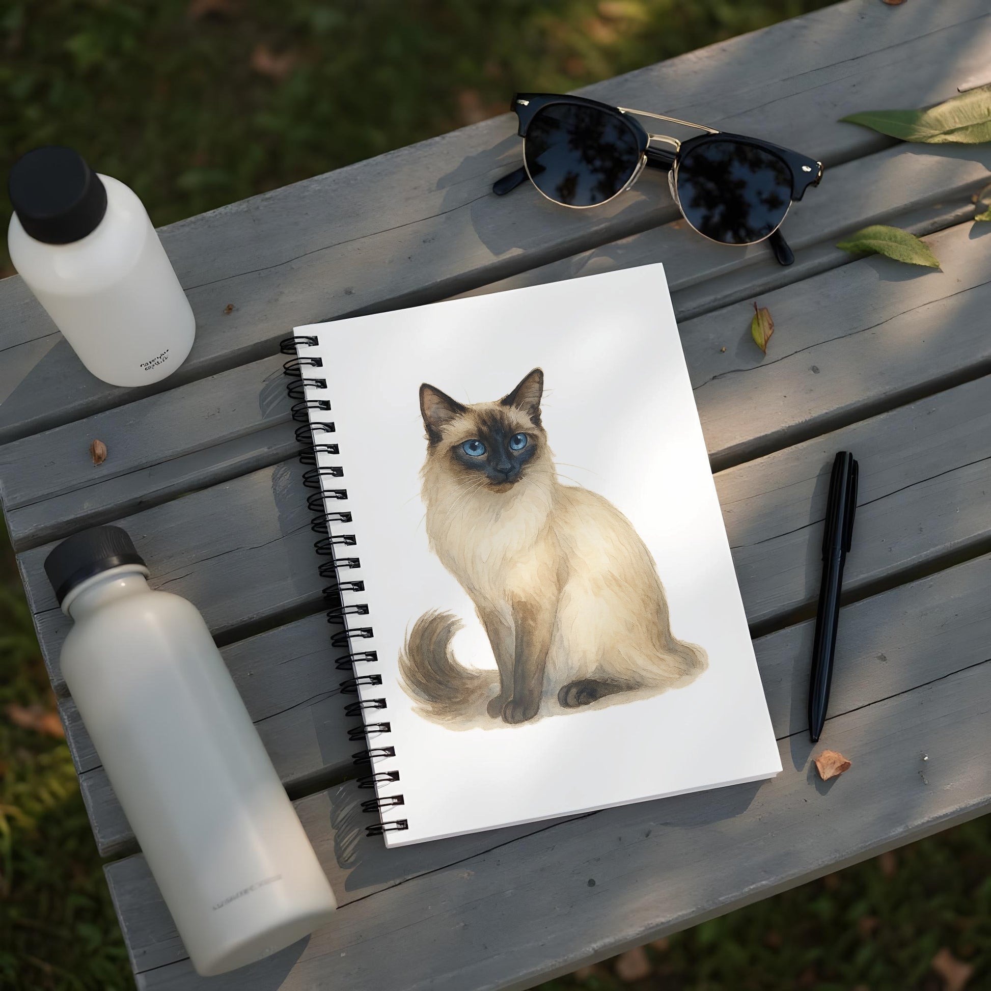 Siamese Cat Illustration Spiral Bound Notebook product