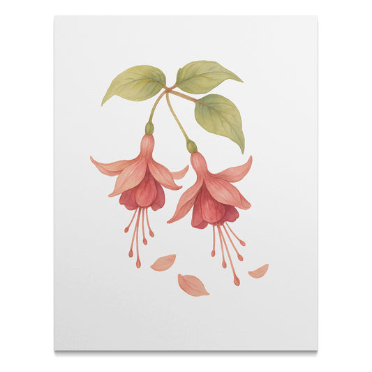 Beautiful Pink and Green Floral Art Print product type