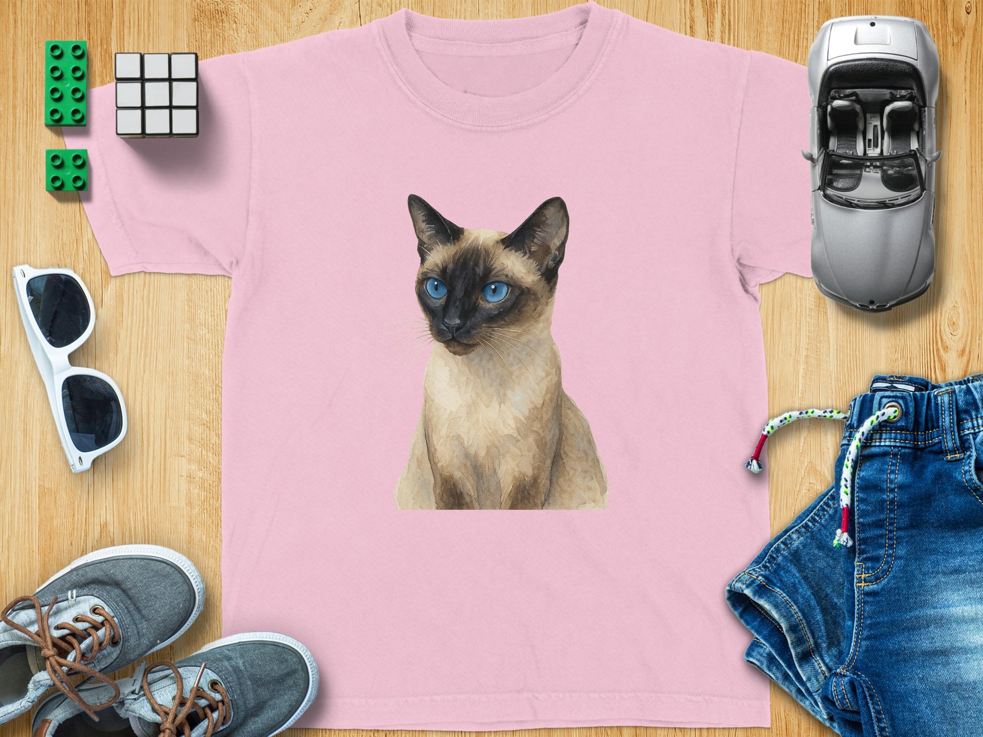 Cat Lovers Light Pink Short Sleeved Women's T-shirt product