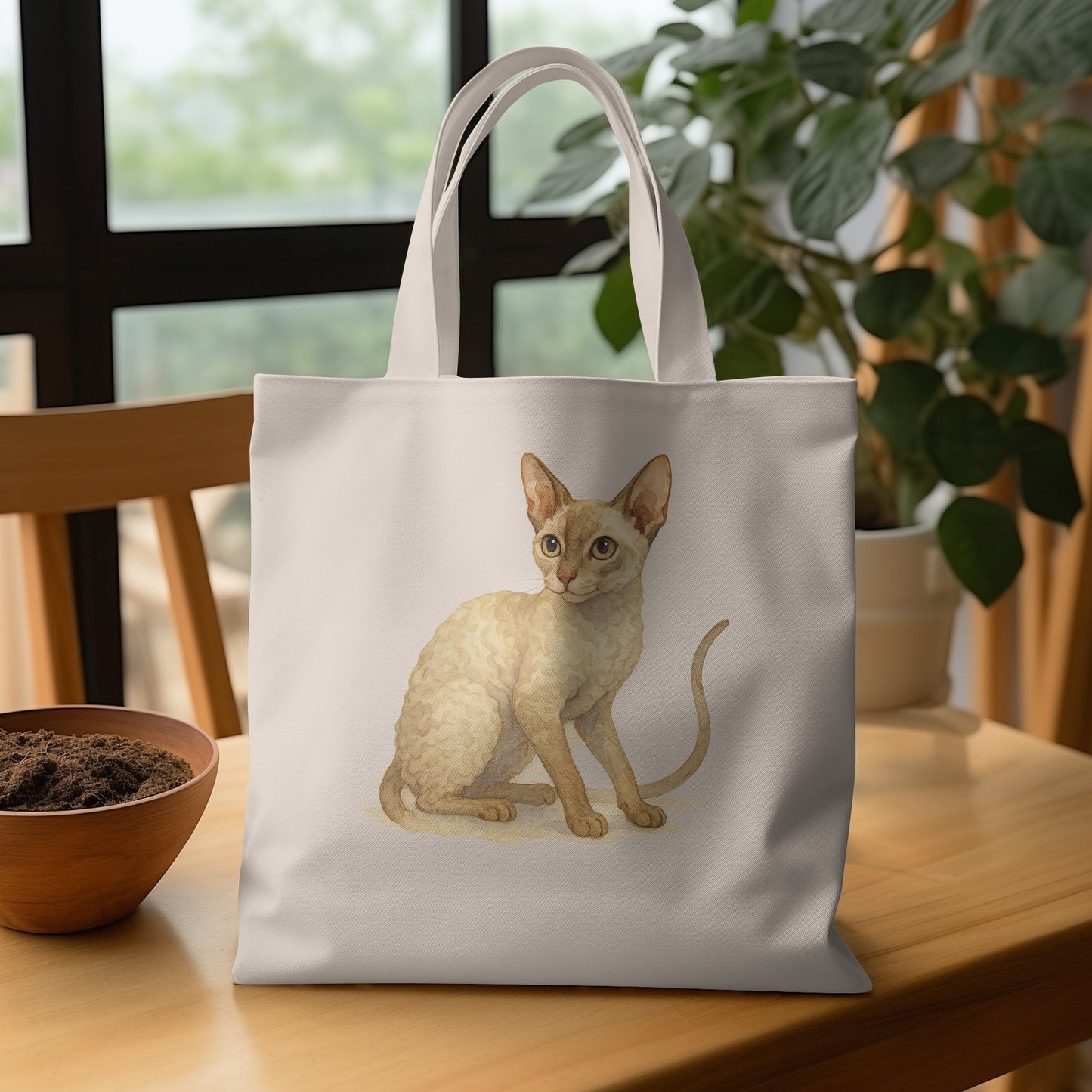 Adorable Cat Print Illustrated Graphic Tote Bag Product Type