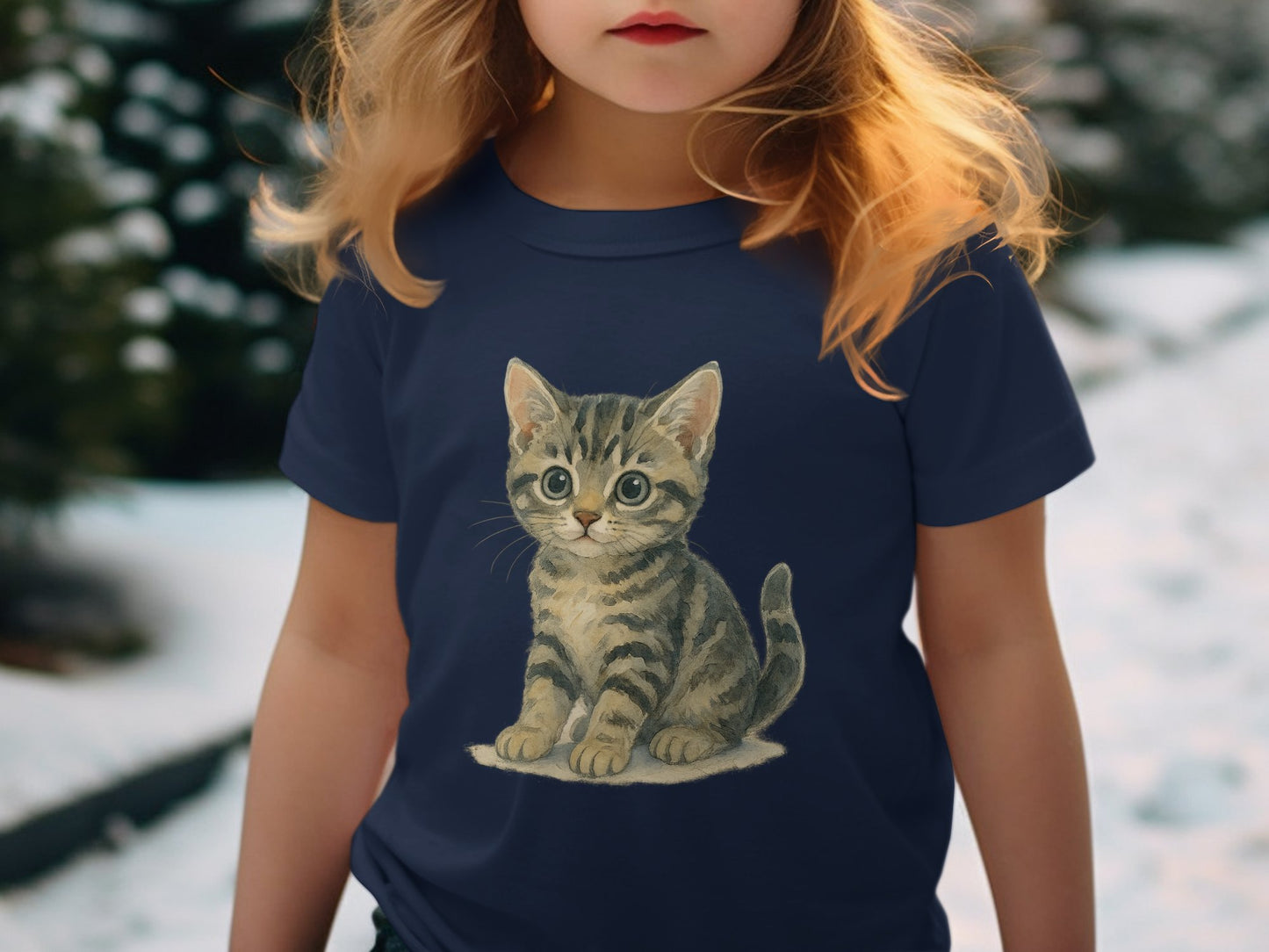 Adorable Kitten Print T-Shirt for Kids product type